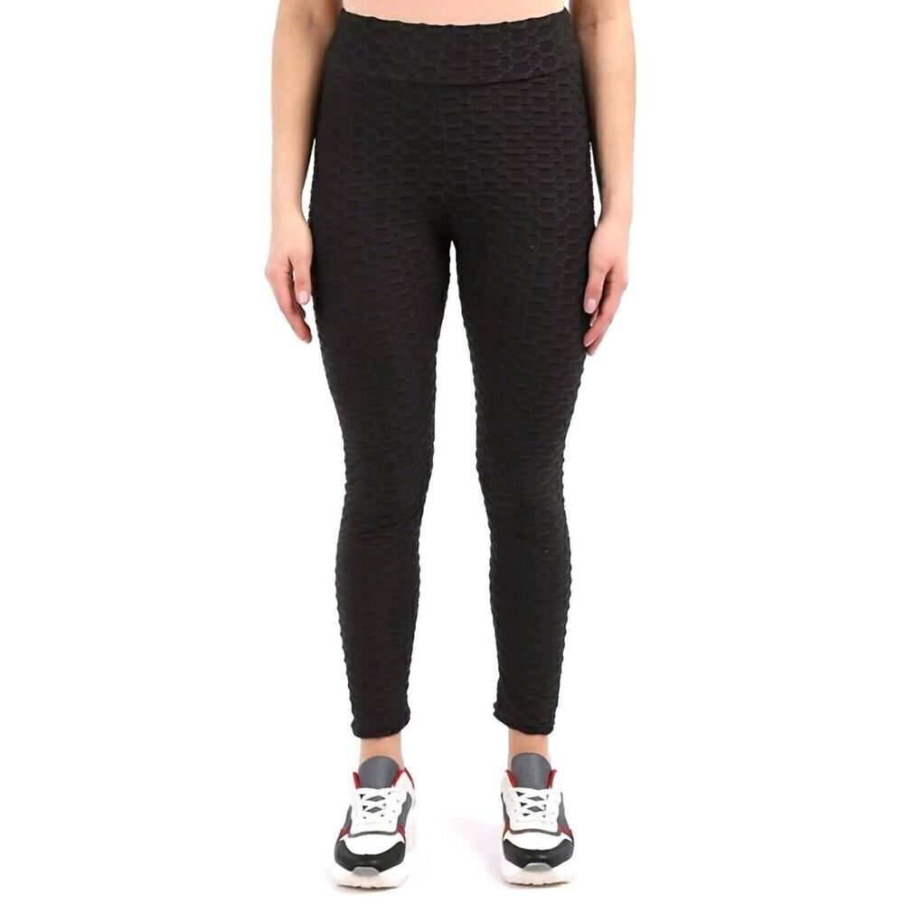 Homerun Bootylicious Leggings For Women Size Large L Solid Black Yoga Workout